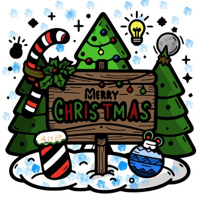 merry christmas sign