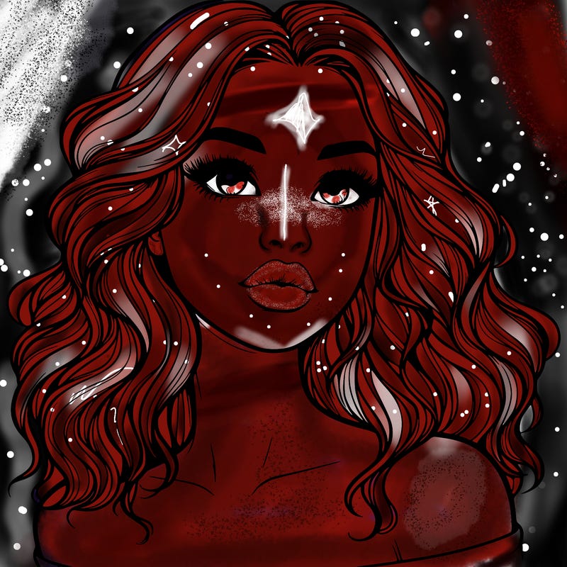 realistic girl with wavy hair and lips