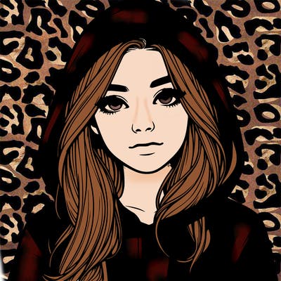 realistic girl with a hoodie