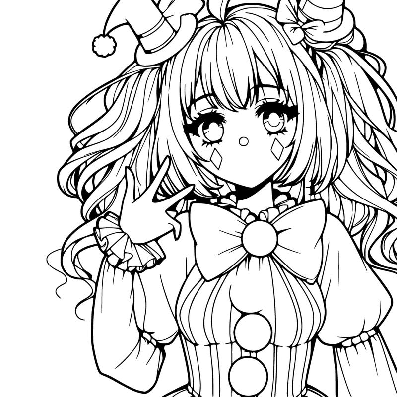 clown anime girl