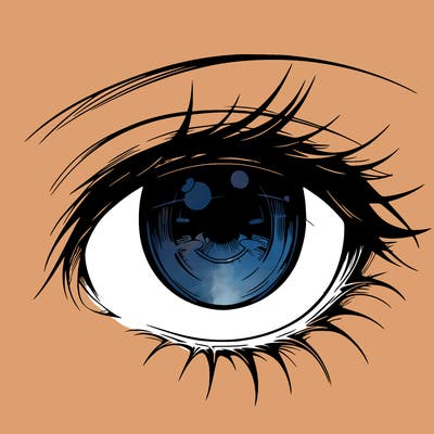 realistic anime eye fenale anime eye