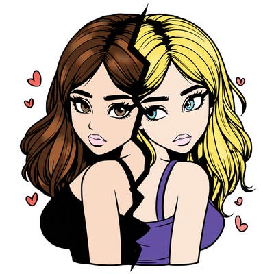 realistic girl split