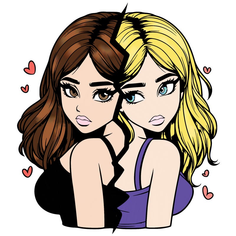 realistic girl split