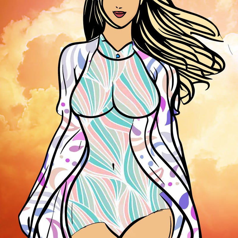 woman’s full body a lot of skin showing