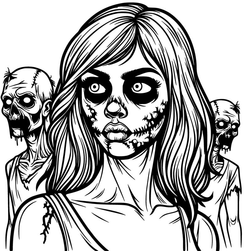 woman-zombie realistic