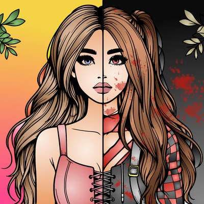 realistic girl split