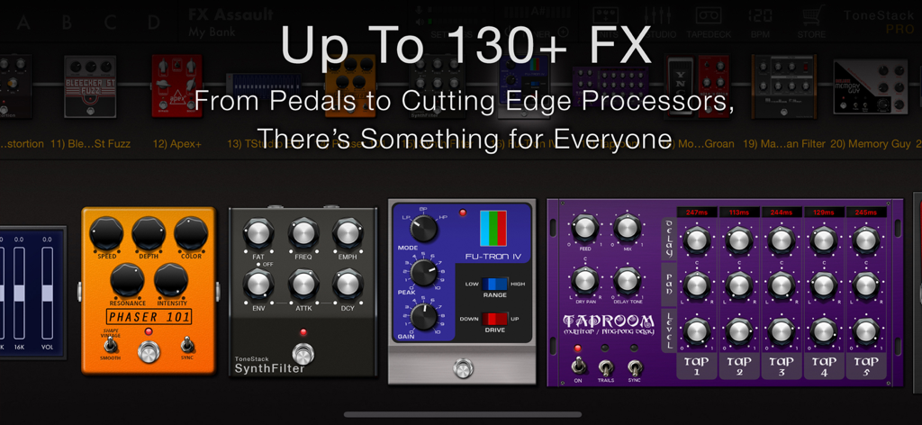 ToneStack PRO Guitar Amps & FX - Colección de efectos de guitarra virtuales y pedales de stompbox en ToneStack PRO