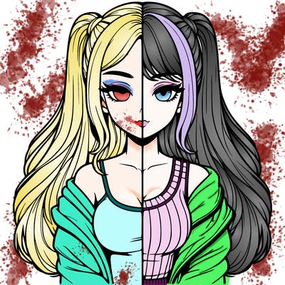 realistic girl split