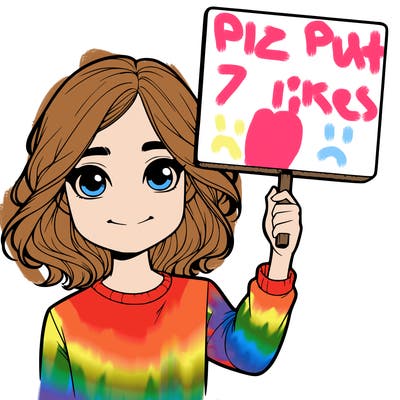 realistic girl holding up a sign