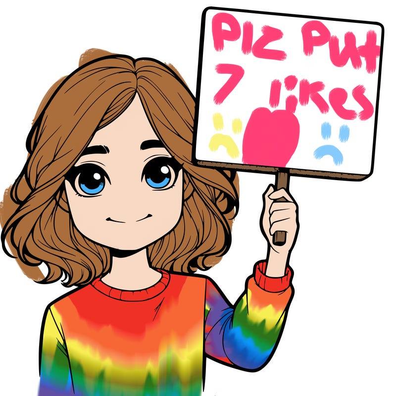 realistic girl holding up a sign