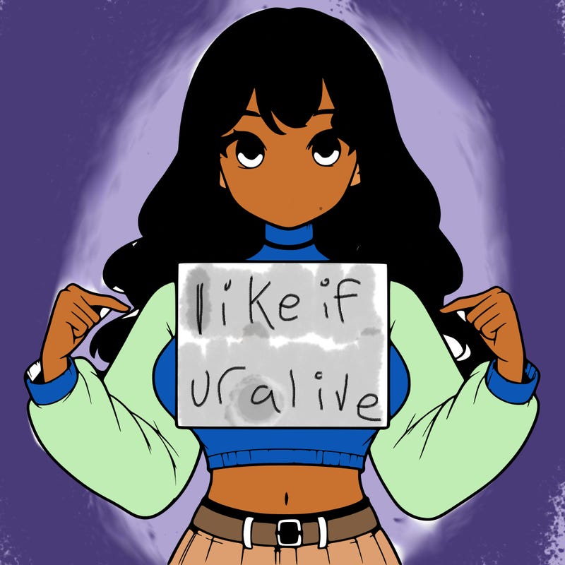 girl holding a blank sign in a long sleeve crop top
