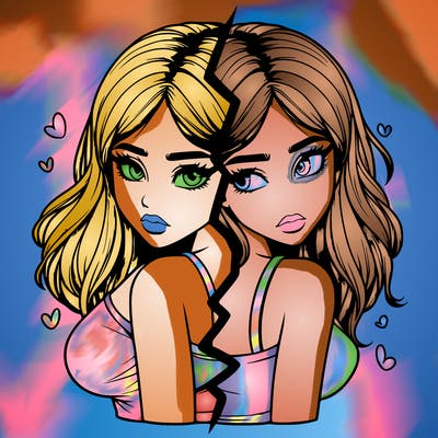 realistic girl split