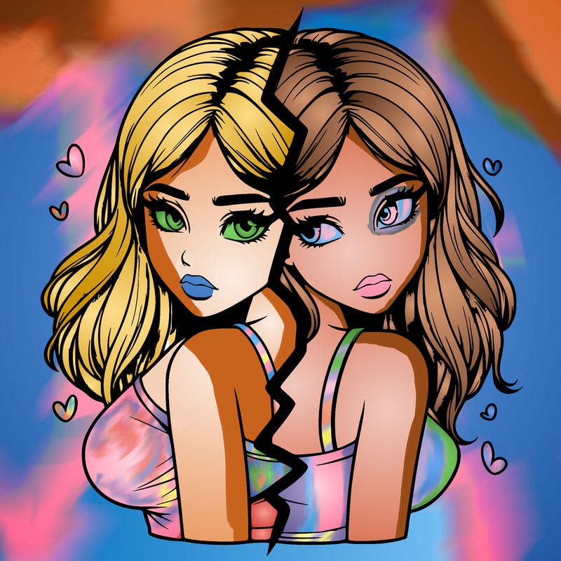 realistic girl split