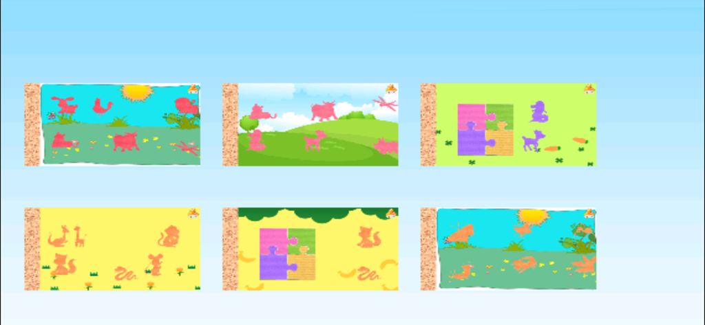 تعلم اسماء الحيوانات والطيور - Captures d'écran d'une application éducative arabe présentant des puzzles d'animaux et un apprentissage interactif pour les enfants