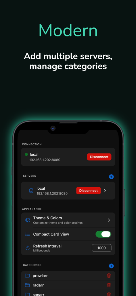 qRemote for qBittorrent - qRemote app interface for managing multiple qBittorrent servers and download categories