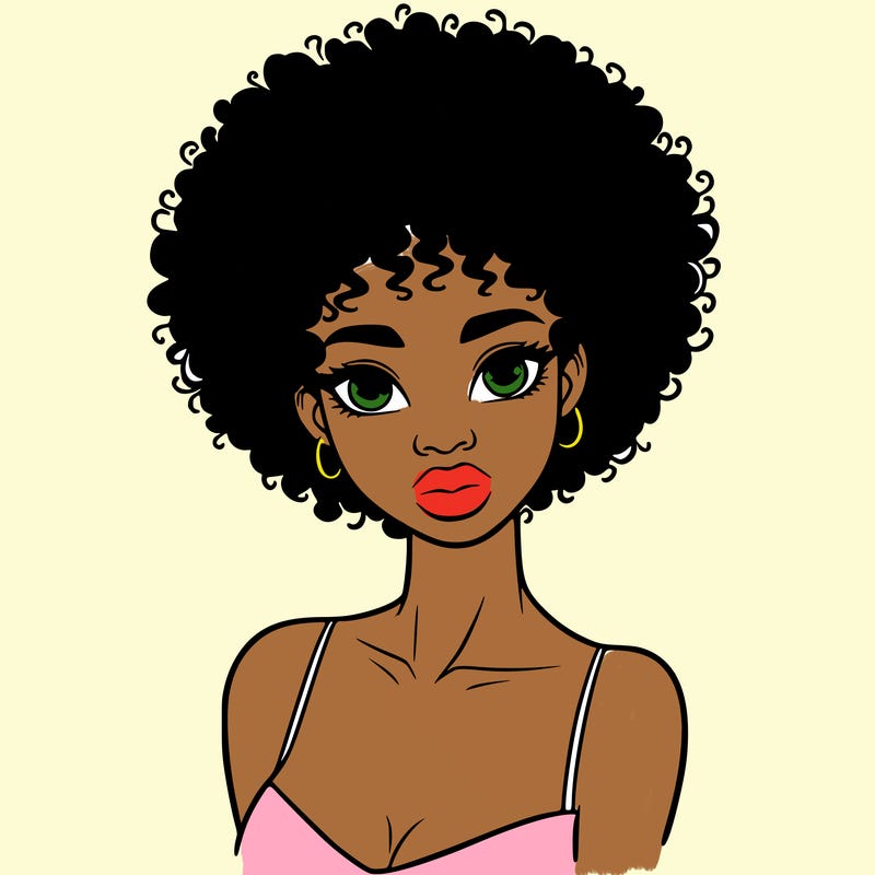 black woman with short hair