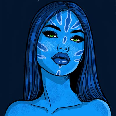 realistic woman with full lips