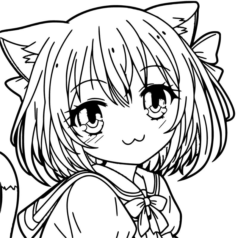 cat anime girl
