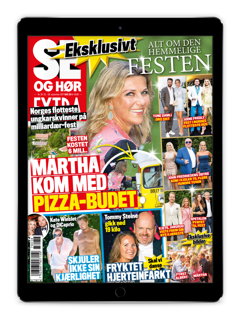 Se og Hør Extra - Digital cover of the Se og Hor Extra magazine app on an iPad screen showing Norwegian celebrity news.