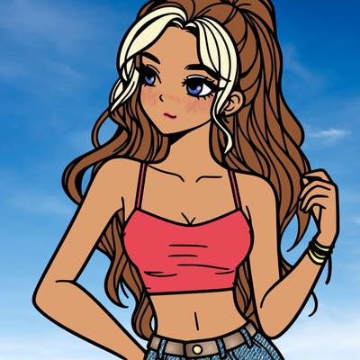 girl in crop top