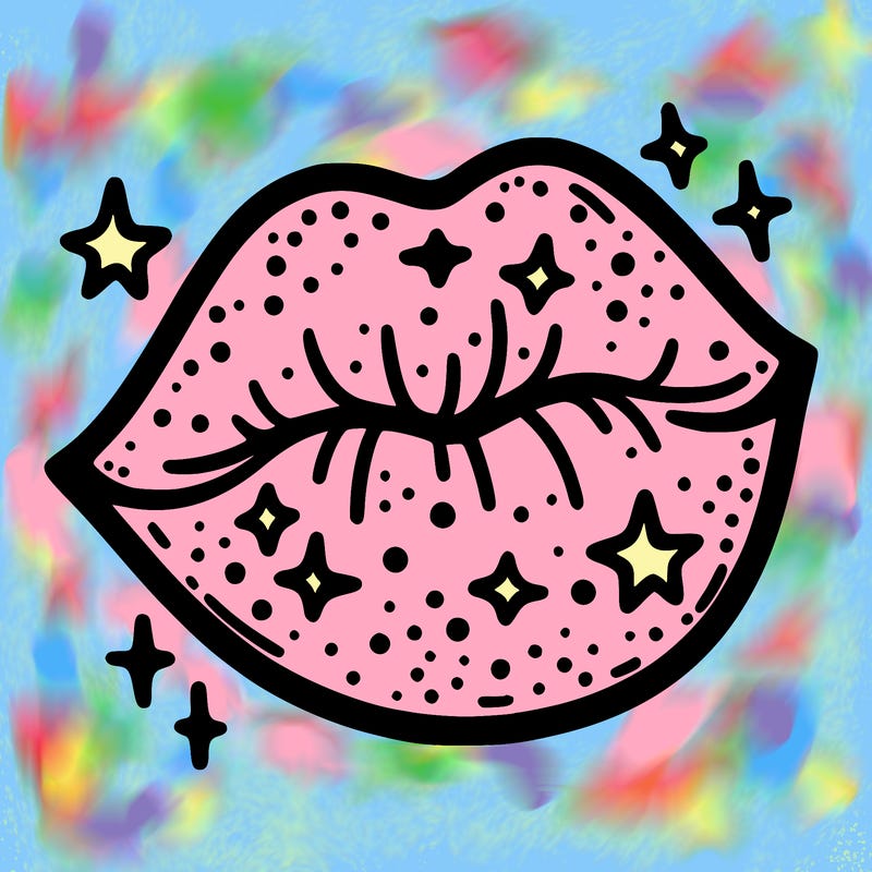 glittery lip