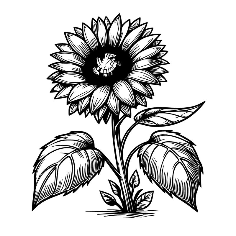 realistic sunflower