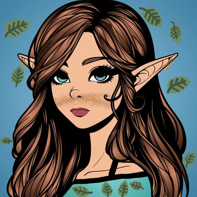 elf girl realistic dark fantasy