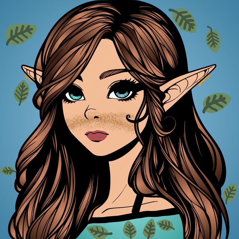 elf girl realistic dark fantasy