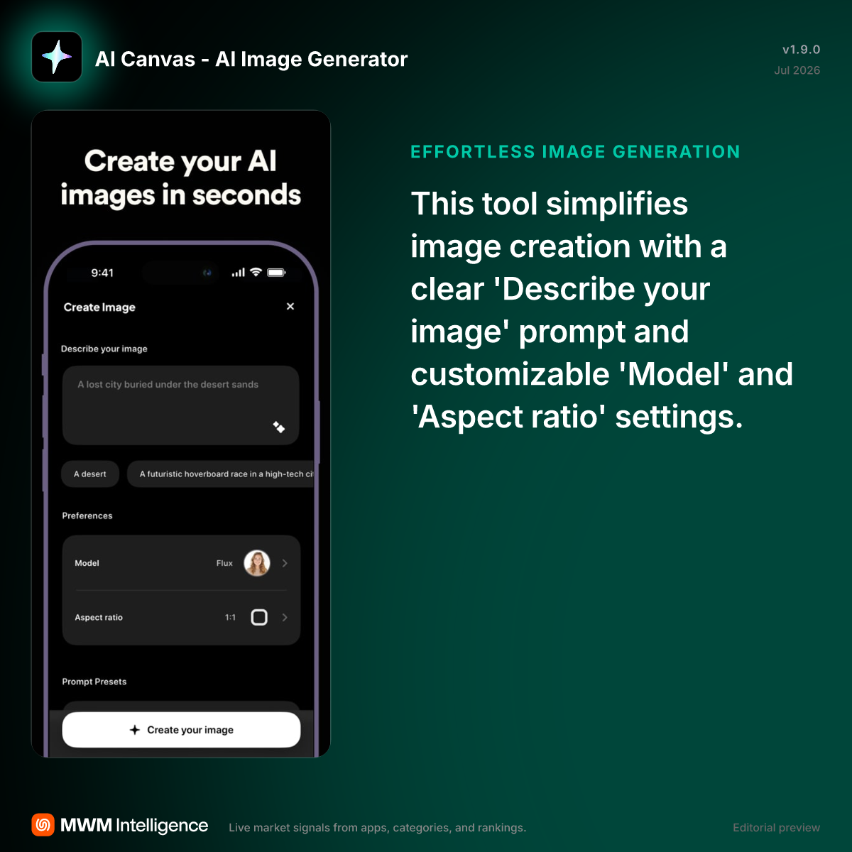 AI Canvas - AI Image Generator - Graphics & Design App | MWM