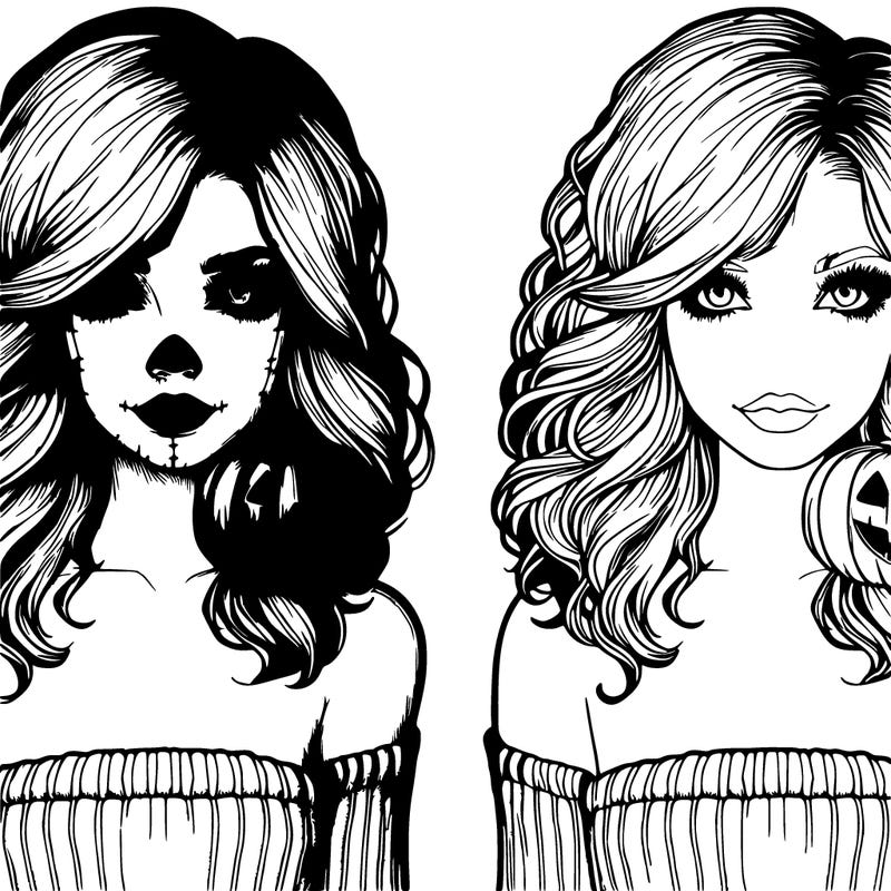 a halloween girl realistic