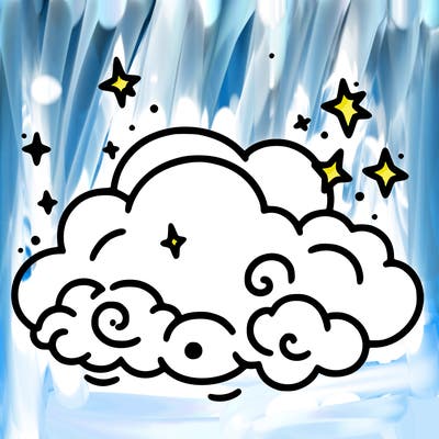 pink starry cloud sky