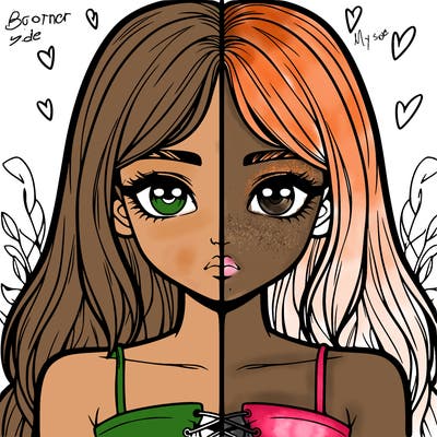 realistic girl split