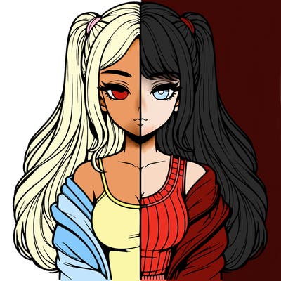 realistic girl split