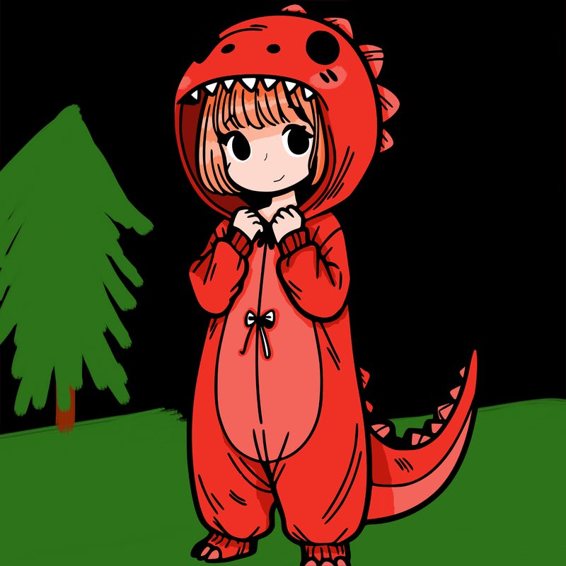 dino onesies on girl