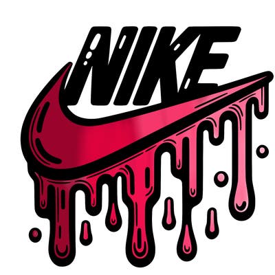 dripping nike logo