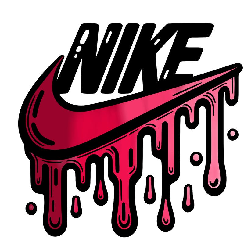 dripping nike logo