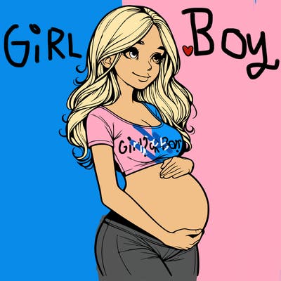 realistic pregnant girl