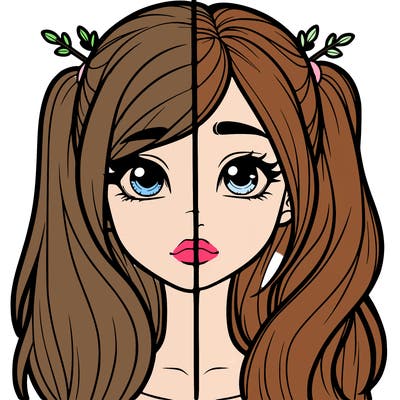 realistic girl split