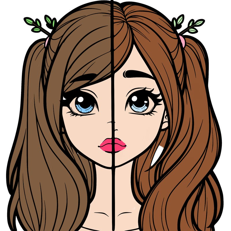 realistic girl split