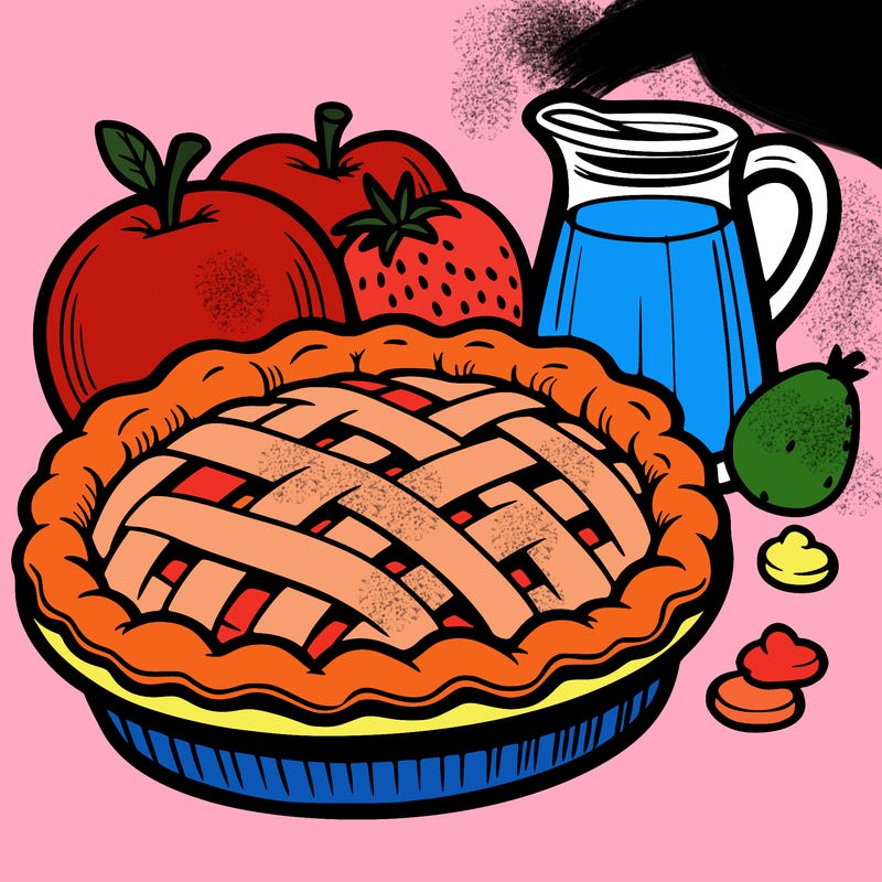 a pie of food