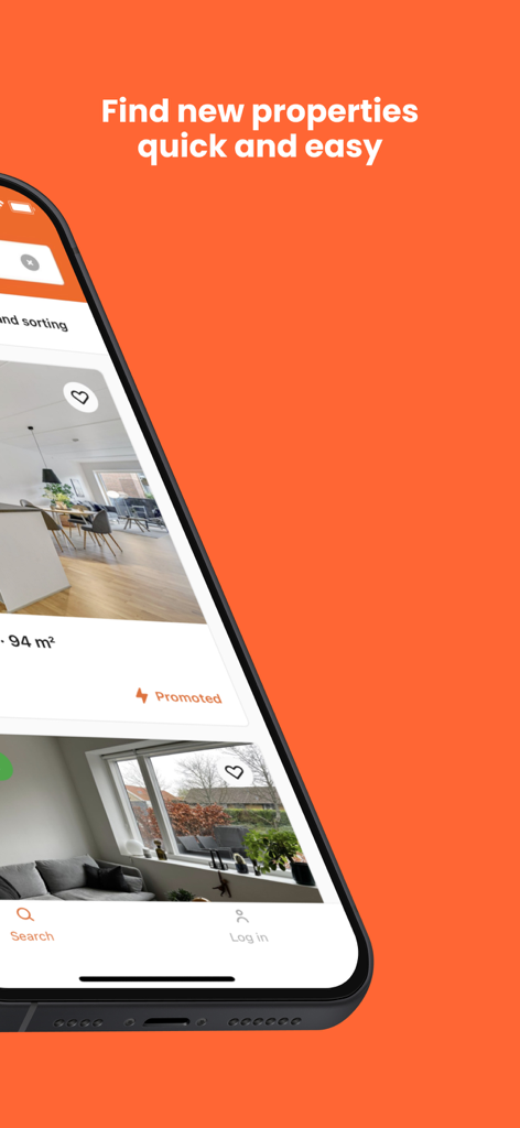 BoligPortal - BoligPortal app interface showing verified rental property listings in Denmark
