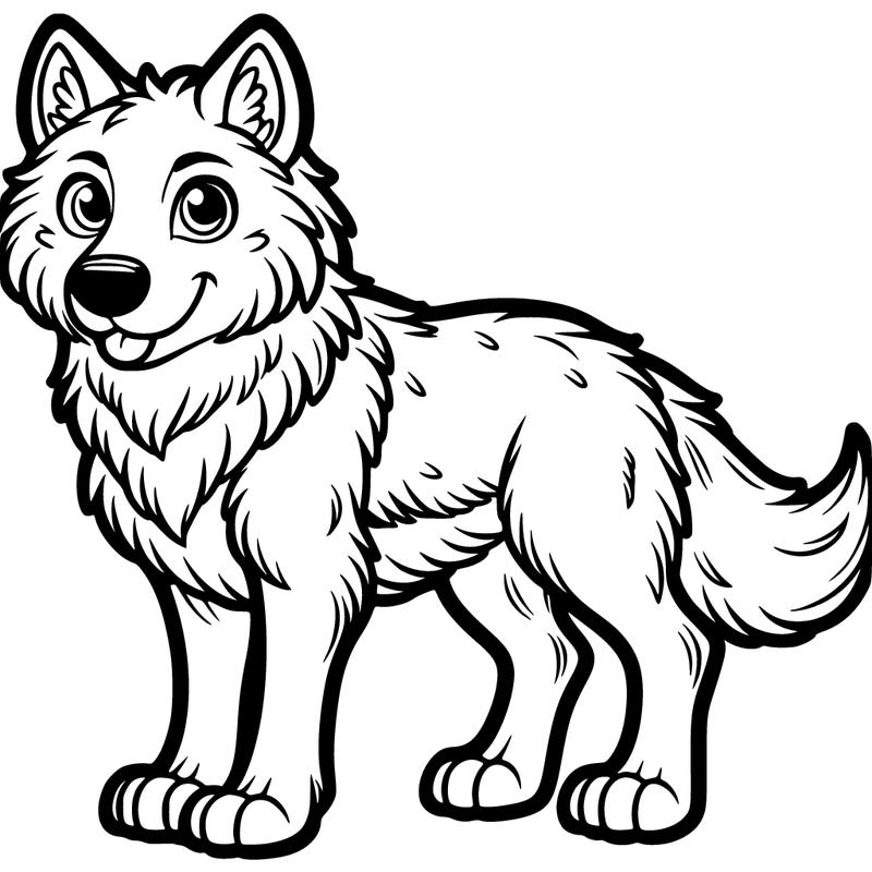 wolf, white background