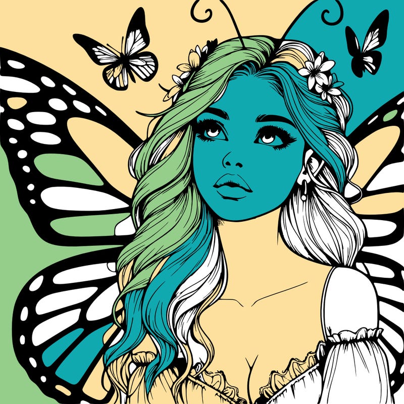 butterfly fairy realistic girl