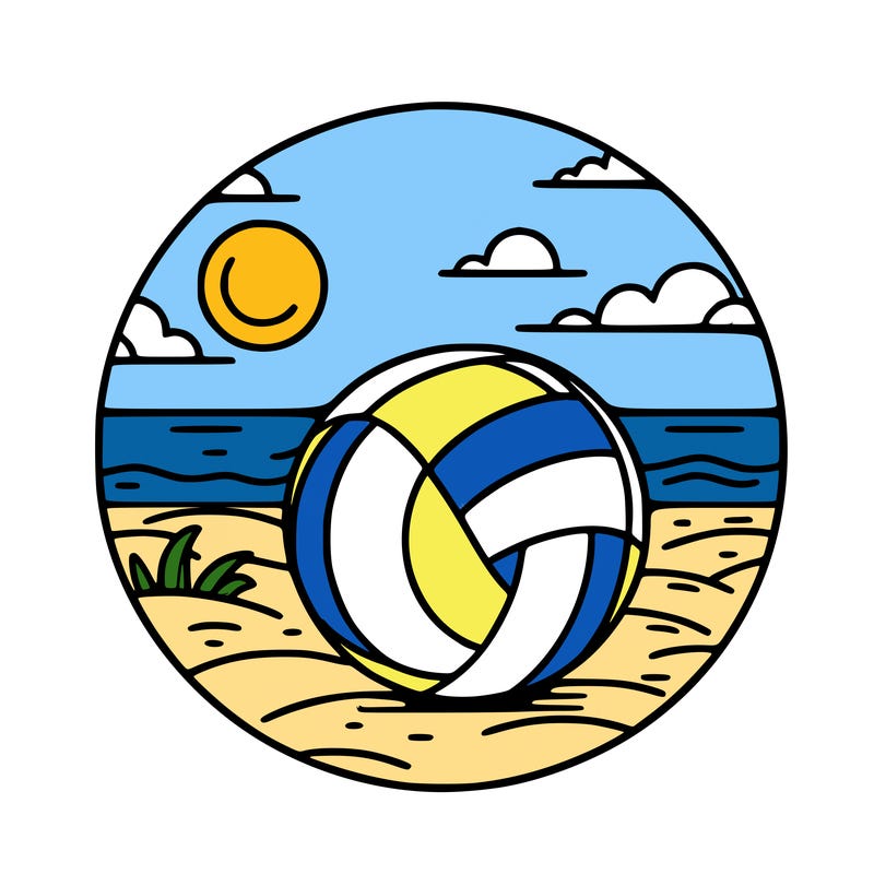 volleyball on a beach