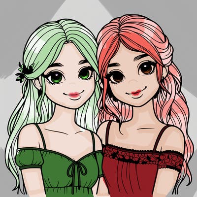 two realistic girl best friends