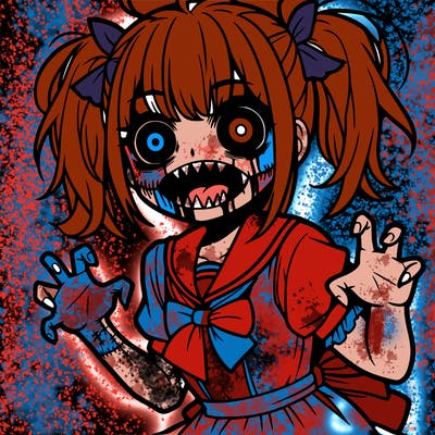 scary anime girl