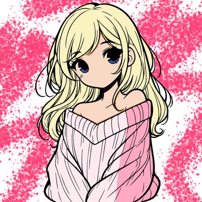shy pretty girl wearing a sweater that is falling off one shoulder portrait