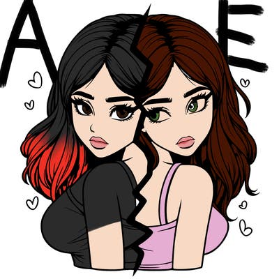 realistic girl split