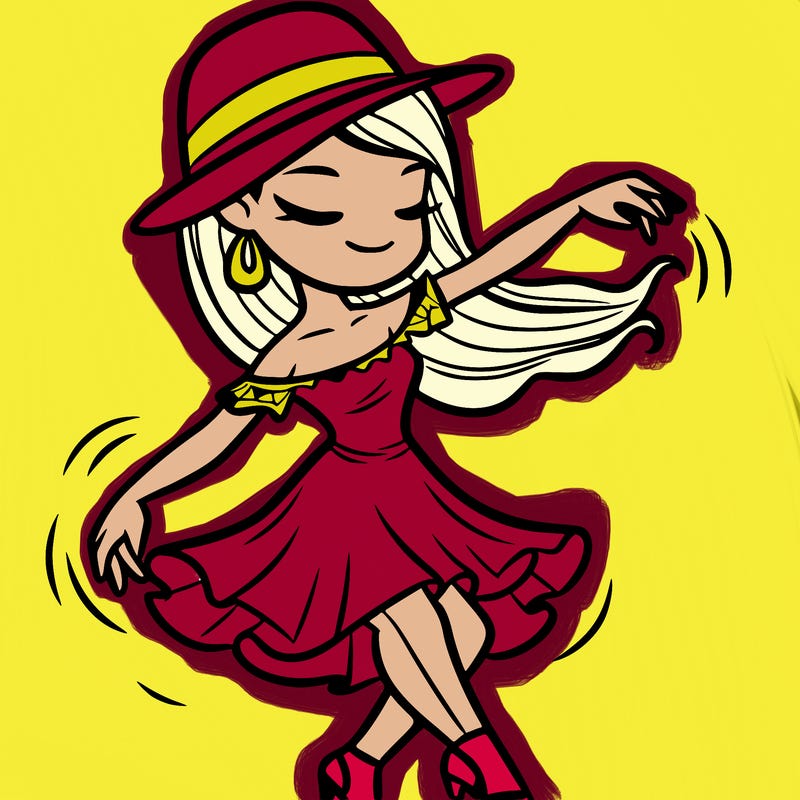 a girl who dances the salsa