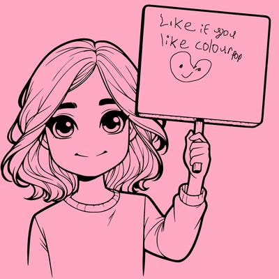 realistic girl holding up a sign